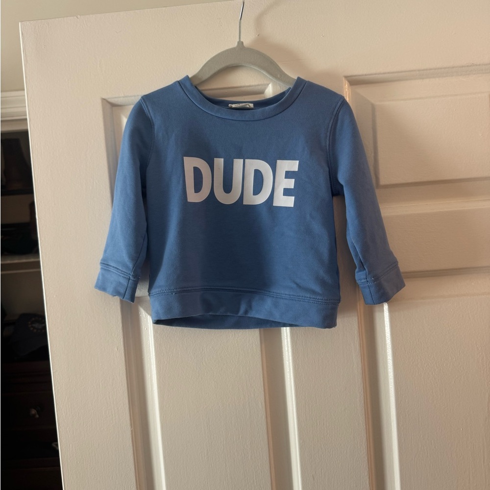 Crewcuts Light Blue 'DUDE' Sweatshirt